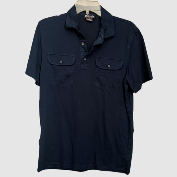 MICHAEL Michael Kors Other - Michael Kors Men's Short Sleeve Collared Shirt Navy Blue, Size S